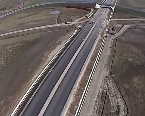 Autostrada A1 Timisoara - Lugoj, Lot 2 - martie 2015, Foto: Captura YouTube