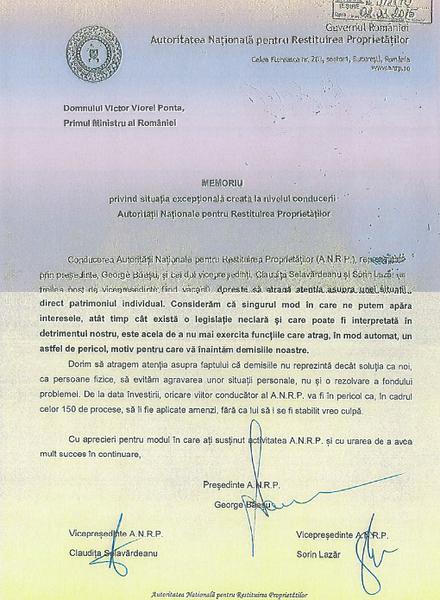 Memoriul ANRP, Foto: Hotnews