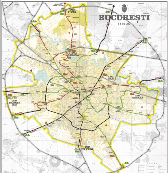 Proiectul centurii feroviare si interconectarea cu magistralele de metrou la nivelul anului 2030, Foto: Metrorex