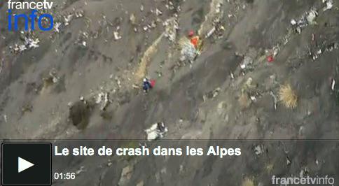Imagini de la locul prabusirii avionului Airbus A320, Foto: captura France TV Info