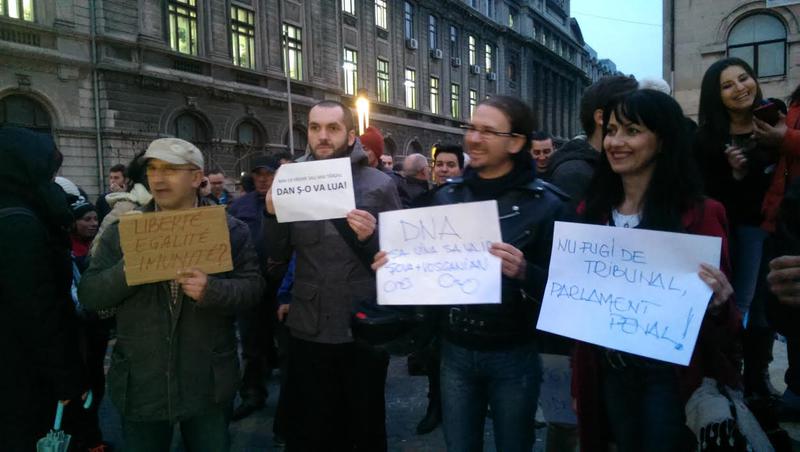 Protest la Universitate, Foto: Hotnews