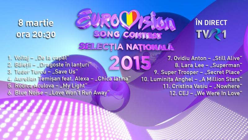 Eurovision Romania - ordine finala nationala, Foto: TVR