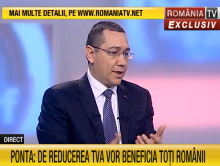 Victor Ponta, la Romania TV, Foto: Captura RTV.net