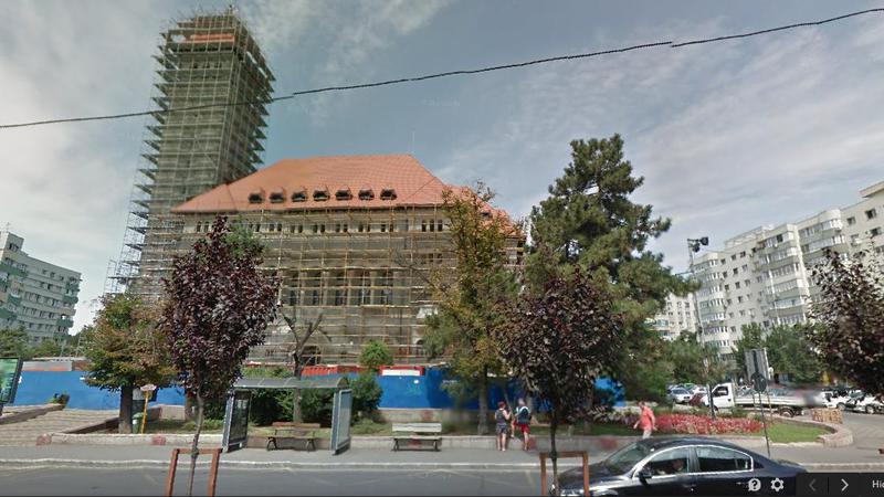 Primaria sectorului 1 in timpul lucrarilor de consolidare, Foto: Google Maps