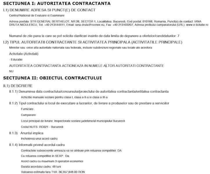 Licitatie pentru manualele de clasa a III-a, a II-a si I, Foto: e-licitatie.ro