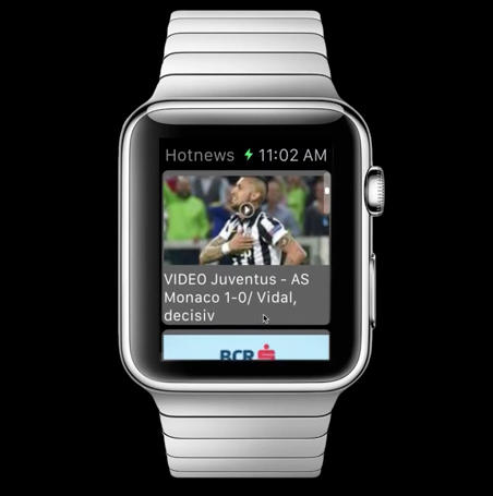 Aplicatia HotNews.ro pentru Apple Watch, Foto: Hotnews