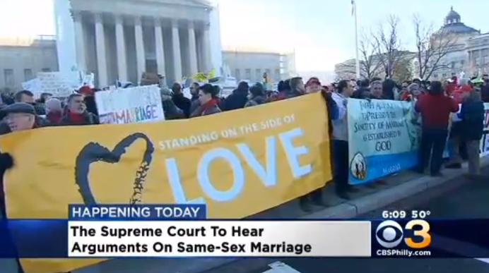 Curtea Suprema din SUA incepe audierile pe tema casatoriilor gay, Foto: Captura CBS