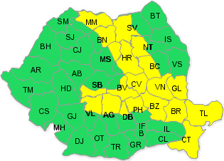 Cod galben de ploi, vant si ninsori la munte, Foto: ANM