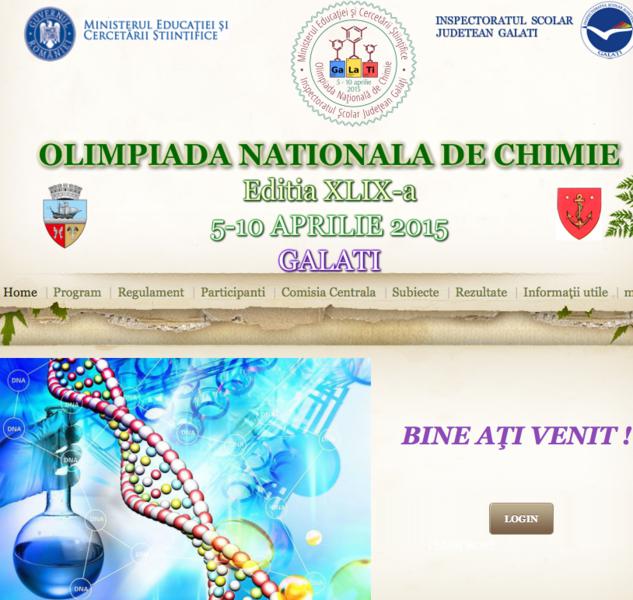 Olimpiada Nationala de Chimie 2015, Foto: onch2015.weebly.com