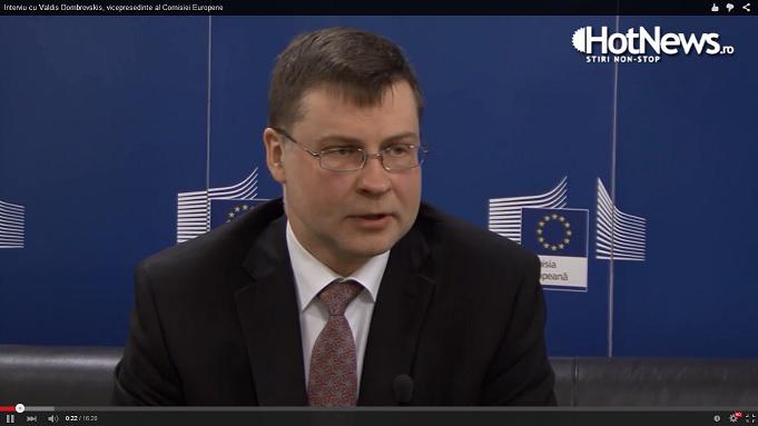 Valdis Dombrovskis, vicepresedinte al Comisiei Europene, Foto: Hotnews