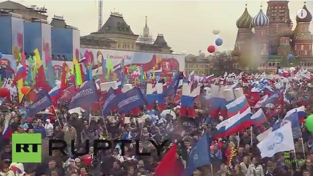 Defilare de 1 Mai in Piata Rosie, Foto: Captura YouTube