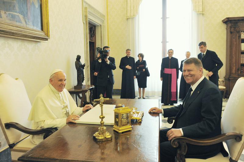 Klaus Iohannis, primit de Papa Francisc, Foto: Administratia Prezidentiala