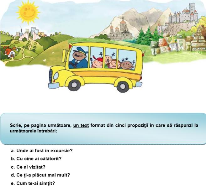 Model de test pentru elevii de clasa a II-a, la Limba romana Scris, Foto: edu.ro