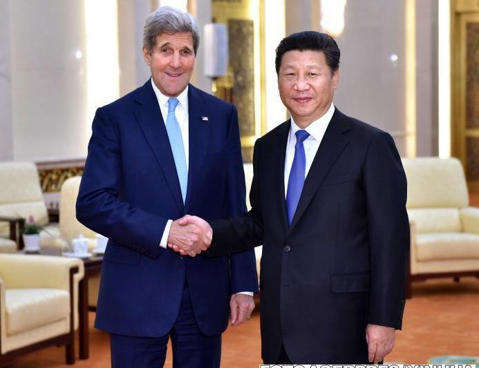 John Kerry si Xi Jinping, Foto: Agerpres/Xinhua