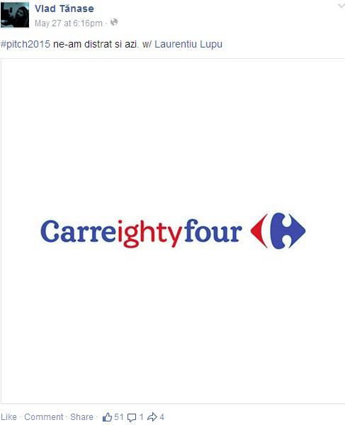 Una dintre parodiile publicitare legate de pitch-ul Carrefour, Foto: Captura Facebook