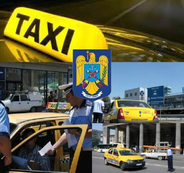 Politistii au verificat taxiurile din zona aeroporturilor, Foto: Politia Romana