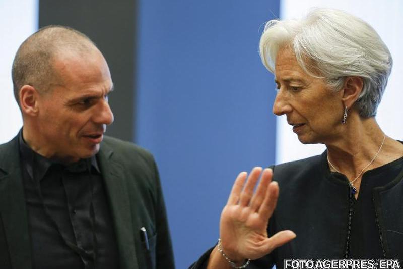 Yanis Varoufakis si Christine Lagarde, Foto: Agerpres/EPA