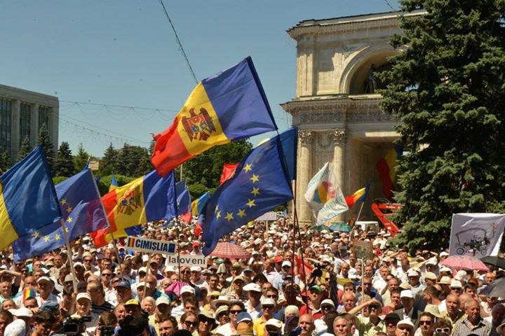 Protest in Chisinau, Foto: Facebook / Mihai Marcuta