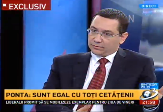 Victor Ponta la Sinteza Zilei, Foto: captura Antena 3