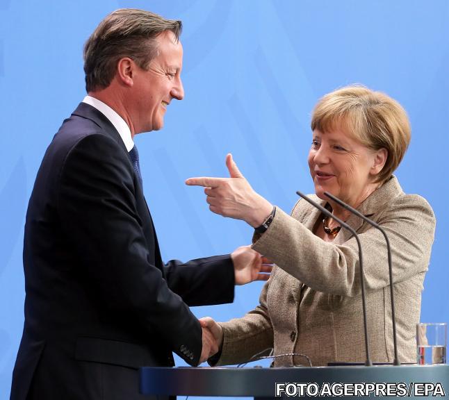David Cameron si Angela Merkel, Foto: Agerpres