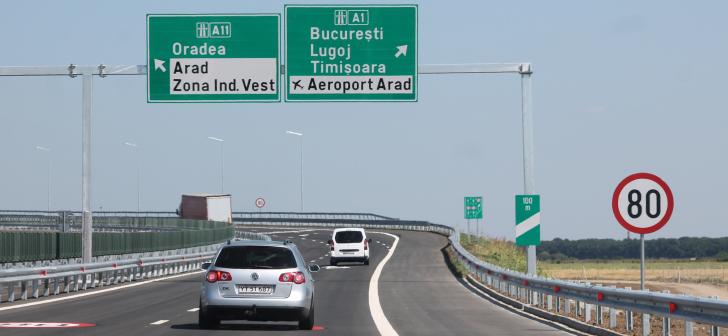 Eroare de semnalizare pe autostrada Nadlac - Arad, Foto: Opinia Timisoarei