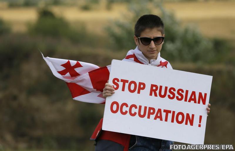 Proteste in Georgia impotriva Rusiei, Foto: Agerpres/EPA