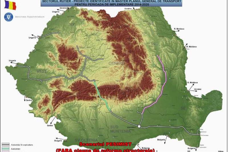 Scenariul pesimist din Master Plan - Doar Sibiu-Pitesti si-un ciot de drum expres pana in 2020, Foto: Hotnews