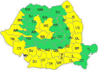 Cod Galben de canicula in 32 de judete, Foto: Administratia Nationala de Meteorologie