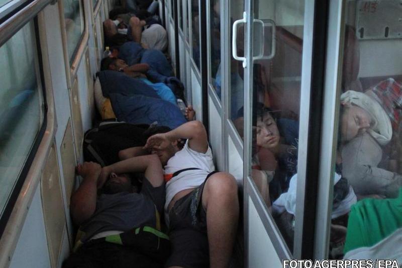Imigranti in tren, Foto: Agerpres/EPA