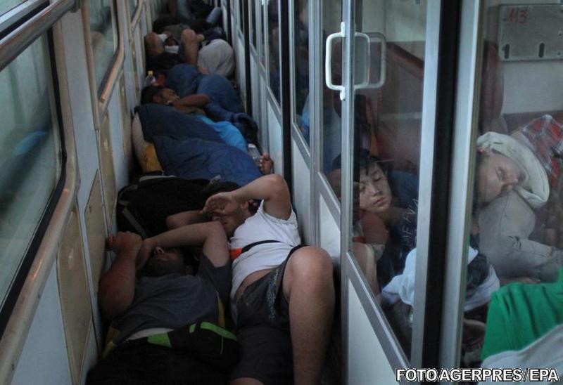 Imigranti in tren, Foto: Agerpres/EPA