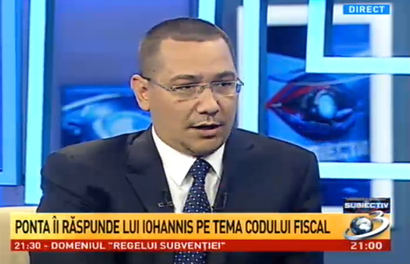 Victor Ponta la Subiectiv, Foto: Captura Antena 3