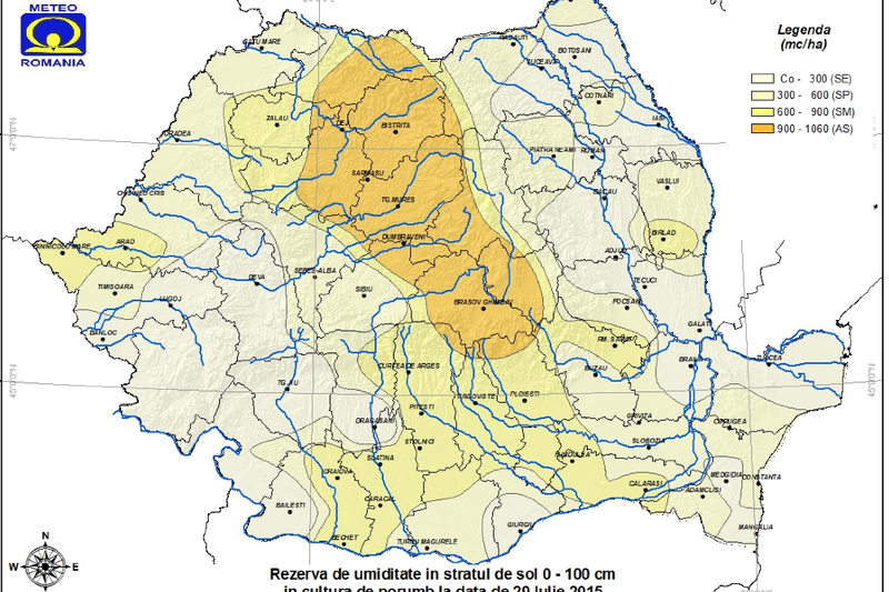 Seceta se accentueaza in Romania, Foto: Administratia Nationala de Meteorologie
