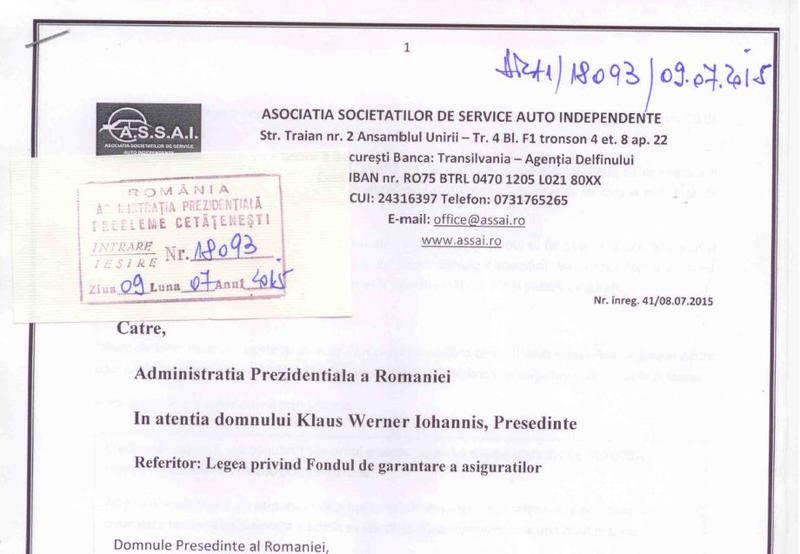 Adresa catre Presedintele Iohannis, Foto: Hotnews