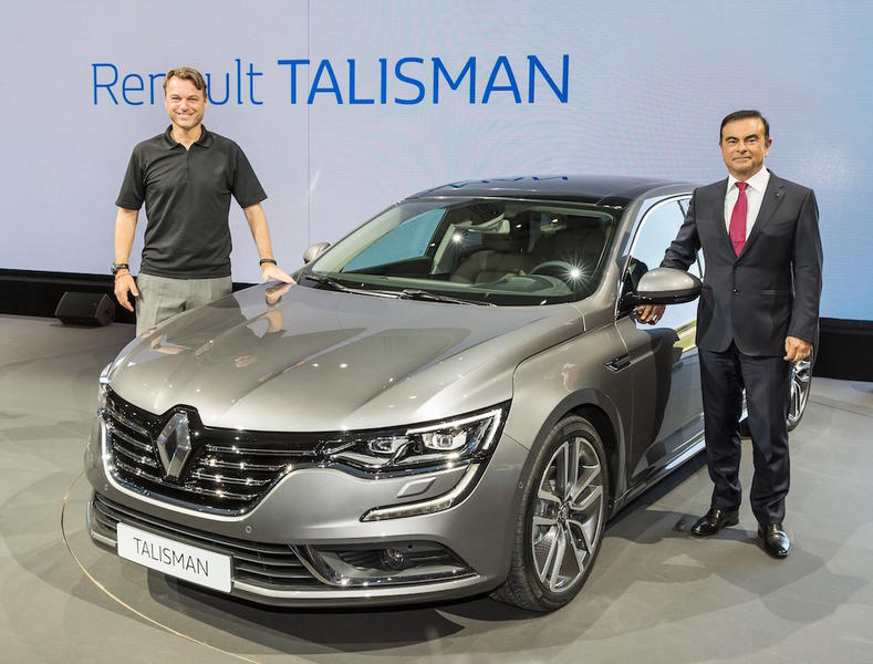Laurens van den Ackr si Carlos Ghosn alaturi de Renault Talisman, Foto: Renault