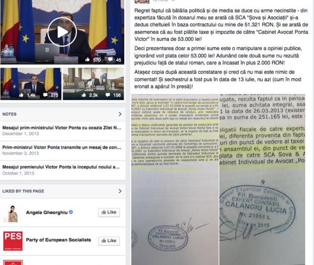 Postarea lui Ponta pe Facebook, Foto: Facebook - Victor Ponta