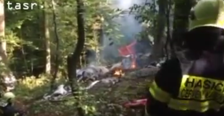 Accident aviatic in Slovacia, Foto: Captura YouTube