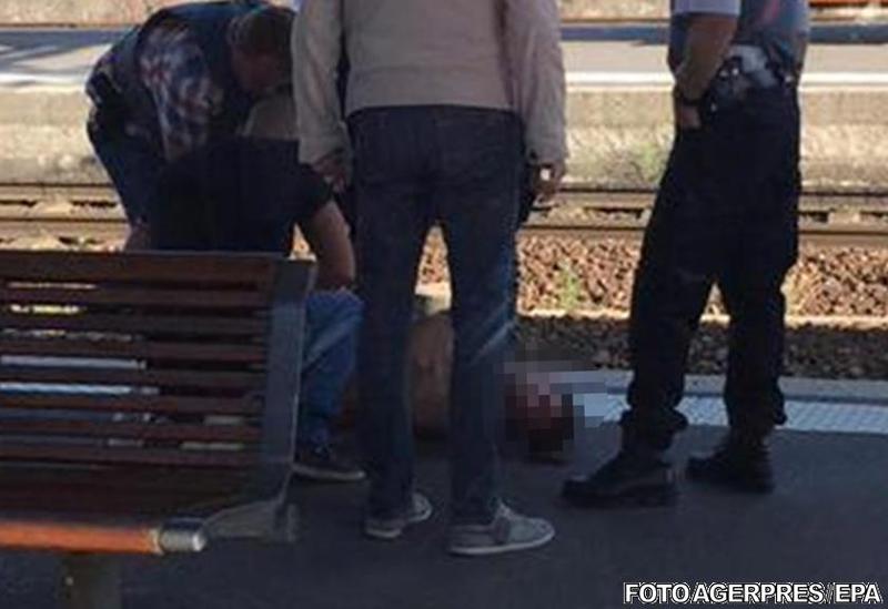 Suspectul, la momentul arestarii sale in gara Arras, Foto: Agerpres/EPA