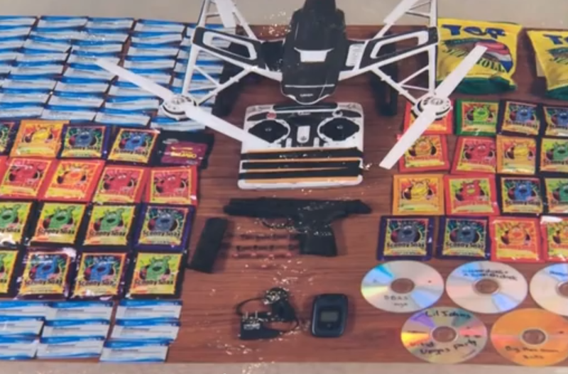 Contrabanda folosind o drona in statul american Maryland, Foto: Captura YouTube