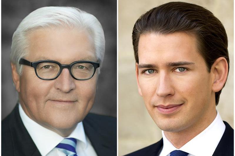 Frank-Walter Steinmeier si Sebastian Kurz, Foto: Colaj foto