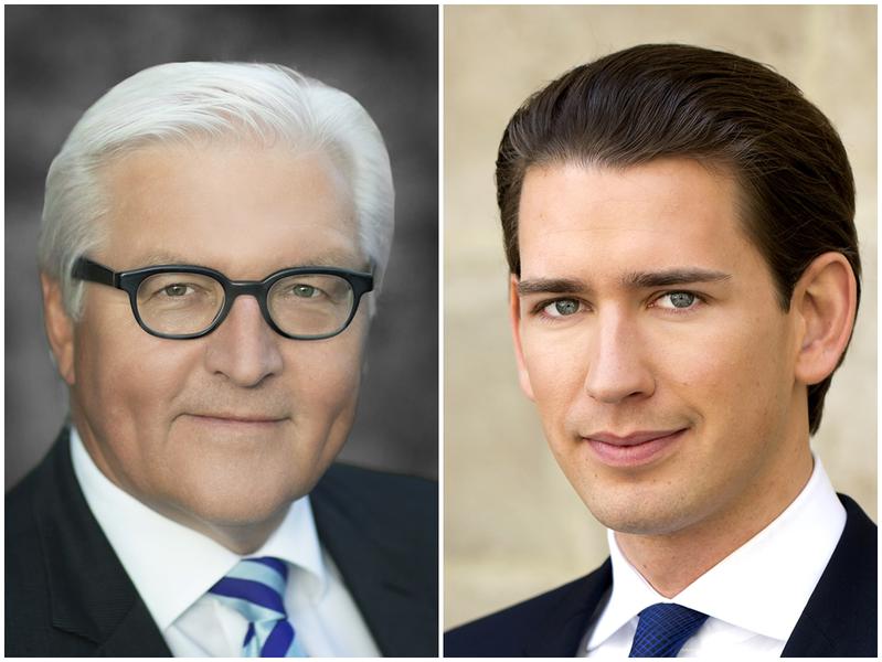 Frank-Walter Steinmeier si Sebastian Kurz, Foto: Colaj foto