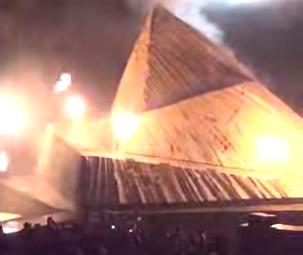 "Vulcanul" din turneul Yeezus, Foto: Captura Youtube.com