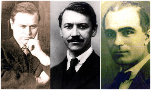 V. Papilian, F. Rainer si Gr. Popa, Foto: Colaj foto