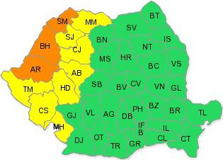 Cod Portocaliu de canicula, Foto: meteoromania.ro