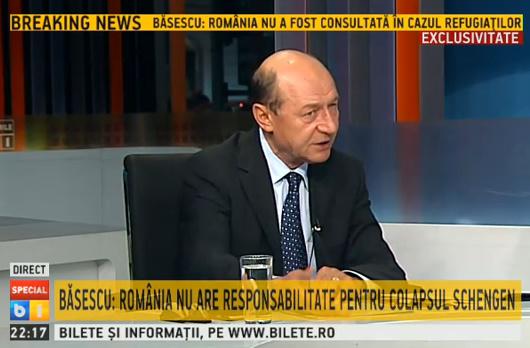 Traian Basescu, Foto: Captura B1TV