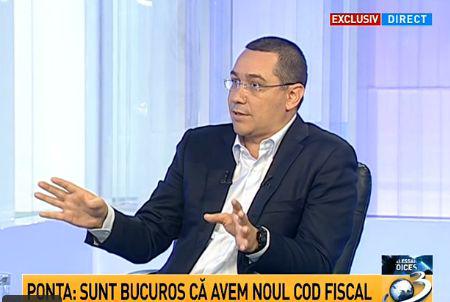 Victor Ponta la Antena 3, Foto: Captura Antena 3