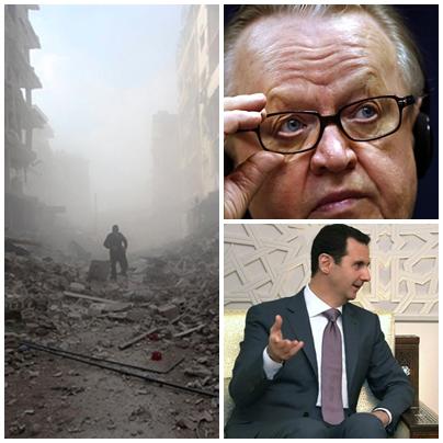 Martti Ahtisaari, Bashar al-Assad si urmele razboiului din Siria, Foto: Colaj foto