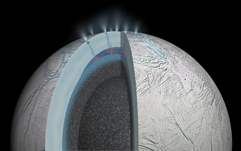 Satelitul Enceladus, Foto: NASA