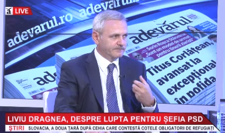 Liviu Dragnea la Adevarul Live, Foto: Captura Adevarul LIve