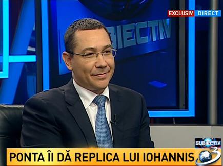 Victor Ponta la Antena 3, Foto: Captura Antena 3