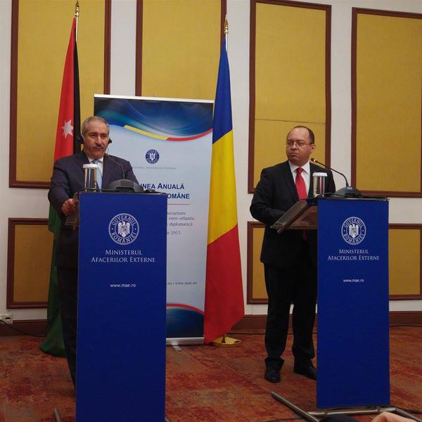 Bogdan Aurescu si ministrul de externe iordanian Nasser Judeh, Foto: Hotnews